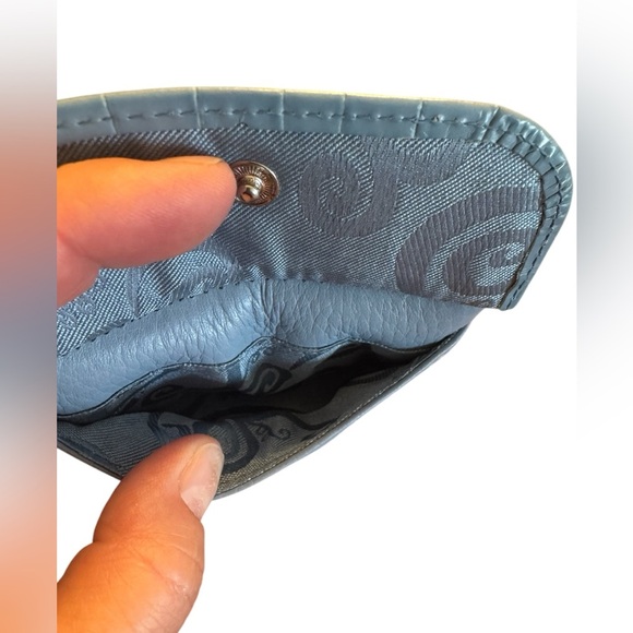 Brighton Leather Coin Purse Wallet ID Card Holder Blue - Picture 5 of 8